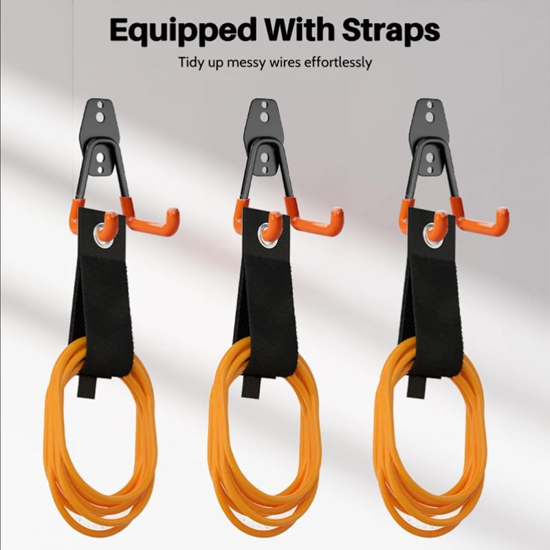 Wallavant Garage Hooks Heavy Duty, 10 Pack Wall Mount Storage Hangers with Extension Cord Holder Organizer, for Power Tool, Garden Tool, Utility, Ladder, Hose and More - Image 4